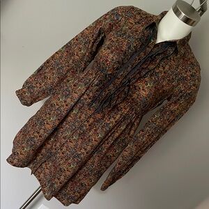 Floral Long Sleeve Dress with Ruffle Detail